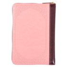KJV Compact Bible Pink/Burgundy With Zipper (Red Letter Edition) Imitation Leather