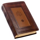 KJV Giant Print Bible Two-Tone Brown Thumb Index (Red Letter Edition) Imitation Leather