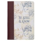 Journal: Be Still Brown/Cream/Blue Floral (Psalm 46:10) Imitation Leather