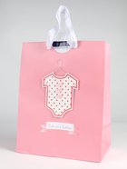 Gift Bag Medium: Baby Pink Polka Dot (Incl Two Sheets Tissue Paper & Gift Tag) Stationery
