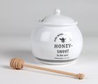 F&R: Ceramic Honey Jar Prov 16:24 NLT (Holds 473ml) (Farm & Ranch Series) Homeware