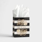 Gift Bag Medium: Mr & Mrs Monochrome Stripe (Sos 3:4 Niv) Stationery