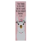 Bookmark: Give Thanks to the Lord (Psalm 107:4) Pink/Llama (10 Pack) Stationery