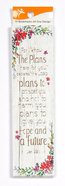 Bookmark: I Know the Plans (Jer. 29:11) Cream/Floral (10 Pack) Stationery
