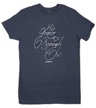 His Grace is Enough, Small, Round Neck, Navy, 2 Cor 12: 9 (Grace & Truth Womens T-shirts Series) Soft Goods