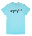 Imperfect and Forgiven, Small, Round Neck, Pool Blue, 1 John 1: 19 (Grace & Truth Womens T-shirts Series) Soft Goods