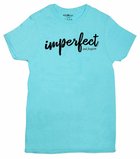 Imperfect and Forgiven, Medium, Round Neck, Pool Blue, 1 John 1: 19 (Grace & Truth Womens T-shirts Series) Soft Goods