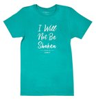 I Will Not Be Shaken, Medium, Round Neck, Psalm 16: 8 (Grace & Truth Womens T-shirts Series) Soft Goods