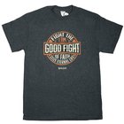 T-Shirt: Fight the Good Fight, Medium, Round Neck, Dark Heather, 1 Tim 6:12 Soft Goods