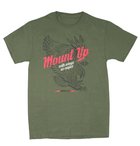 T-Shirt: Mount Up With Wings as Eagles, Medium, Round Neck, Military Green, Is.40:31 Soft Goods