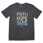 Faith Hope and Love Will Not Be Cancelled, Small, V-Neck, Dark Heather (Grace & Truth Womens T-shirts Series) Soft Goods