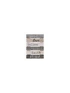 Panel Wall Art: Grateful, Love, Believe, Thankful, Faith, Blessed (Pine) Plaque