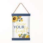 String Banner: Shine Your Light, Sunflower/Blue Homeware