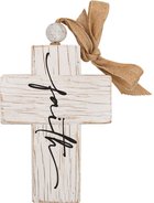 Cross: Faith, Bead and Ribbon For Hanging (Fir, Embossed Elm) Homeware
