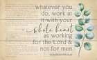 Panel Wall Art : Whatever You Do (Col 3:23) (Pine) (Vintage Praise Series) Plaque