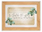 Framed Sign : To God Be the Glory (Pine/Acrylic) (Vintage Praise Series) Homeware