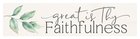 Tabletop Decor : Great is Thy Faithfulness (Pine) (Vintage Praise Series) Homeware
