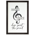 Carved Wall Art: Amazing Grace, Carved Musical Note (Mdf/pine) Plaque