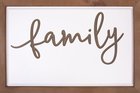 Carved Framed Sign: Family (Mdf/pine) Homeware