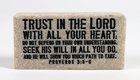 Stone Scripture Block: Trust Engraved (Prov 3:5-6) Homeware