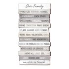Wall Plaque: Our Family, Stacked Wood, Mdf, Wall-Hanger Included Plaque