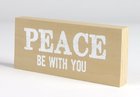 Mini Plaque: Peace Be With You, Almond Plaque