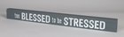 Skinny Plaque: Too Blessed to Be Stressed, Gray Plaque