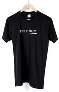 Mens Staple: Step Out, Medium, Silver Print on Black (Abide Mens Apparel Series) Soft Goods