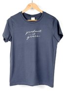 Womens Maple: Product of Grace, Xxlarge, White Print on Petrol Blue (Abide Womens Apparel Series) Soft Goods