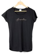 Womens Mali: Fearless, Small, Rose Gold Print on Black (Abide Womens Apparel Series) Soft Goods