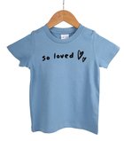 Kids Girls: So Loved, Size 2, Black Print on Carolina Blue (Abide Children's Apparel Series) Soft Goods