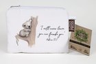 Purse Organic White Karla Koala (Aco Certified Organic Cotton) (I Will Never Leave You- Heb 13: 5) (Australiana Products Series) Homeware
