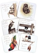 Coasters Fig Hill Farm Faith With Scriptures, Cork Back (Set of 6) (Australiana Products Series) Homeware