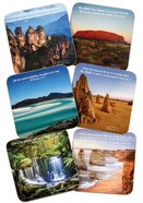 Coasters Natural Australia Faith With Scriptures, Cork Backed (Set of 6) (Australiana Products Series) Homeware