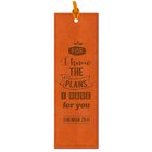 Bookmark: For I Know the Plans I Have For You, Jeremiah 29:11 Imitation Leather