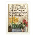 Mdf Framed Wall Art: For I Know the Plans I Have For You (Jeremiah 29:11) Plaque