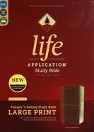 NIV Life Application Study Bible Third Edition Large Print Brown (Red Letter Edition) Premium Imitation Leather