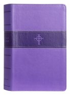 NRSV Personal Size Large Print Bible With Apocrypha Purple Premium Imitation Leather