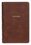 NKJV Thinline Bible Brown Thumb Indexed (Red Letter Edition) Premium Imitation Leather