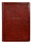 NKJV Reference Bible Center-Column Giant Print Brown Thumb Index (Red Letter Edition) Premium Imitation Leather