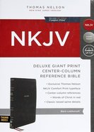 NKJV Deluxe Reference Bible Center-Column Giant Print Black Thumb Index (Red Letter Edition) Premium Imitation Leather