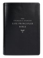 NIV Charles F Stanley Life Principles Bible Black Thumb Index (2nd Edition) Premium Imitation Leather