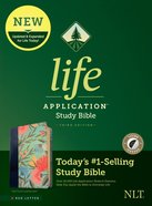 NLT Life Application Study Bible Teal Floral Indexed (Red Letter Edition) (3rd Edition) Imitation Leather