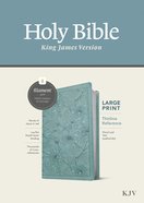 KJV Large Print Thinline Reference Bible Filament Enabled Edition Floral Leaf Teal (Red Letter Edition) Imitation Leather