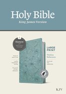 KJV Large Print Thinline Reference Bible Filament Enabled Edition Floral Leaf Teal Indexed (Red Letter Edition) Imitation Leather