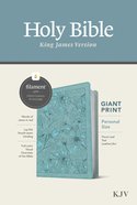 KJV Personal Size Giant Print Bible Filament Enabled Edition Floral Leaf Teal (Red Letter Edition) Imitation Leather