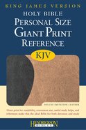 KJV Personal Size Giant Print Reference Bible Black/Tan Flexisoft Imitation Leather