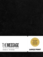 Message Large Print Black (Black Letter Edition) Genuine Leather