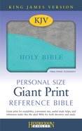 KJV Personal Size Giant Print Reference Bible Turquoise/Grey Flexisoft Imitation Leather