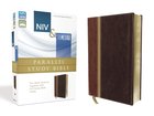 Niv/Msg Side-By-Side Study Personal Size Dark Brown/Brown (Black Letter Edition) Premium Imitation Leather